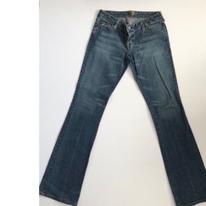 Seven7 Super Low Cut Bootcut Stretch Jeans